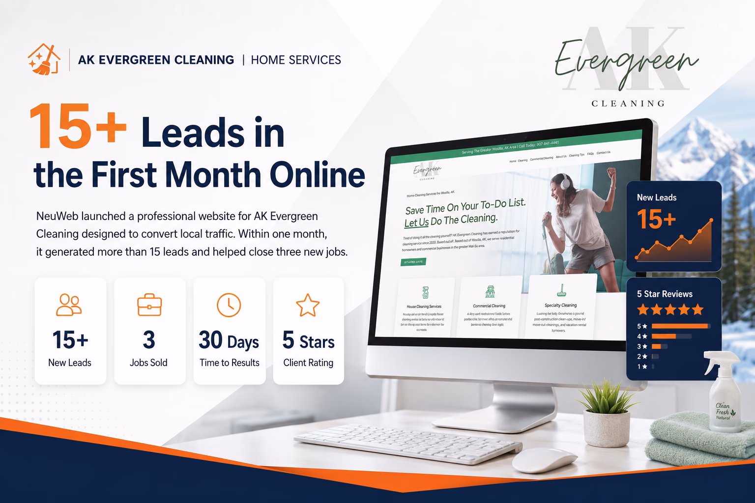 AK Evergreen Cleaning Marketing Portfolio NeuWeb