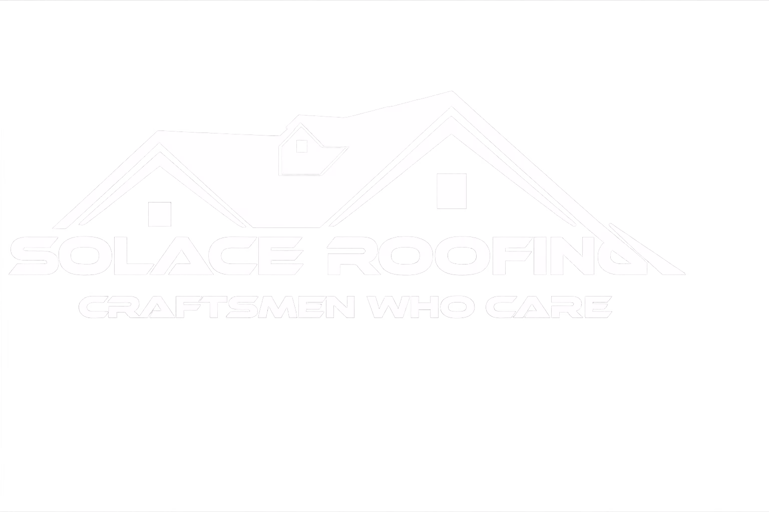 solace roofing logo white